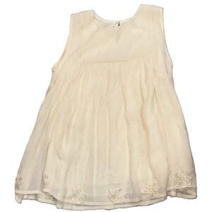 Little Sassy Scoop Neck Dress Embroidered Flower Bottom